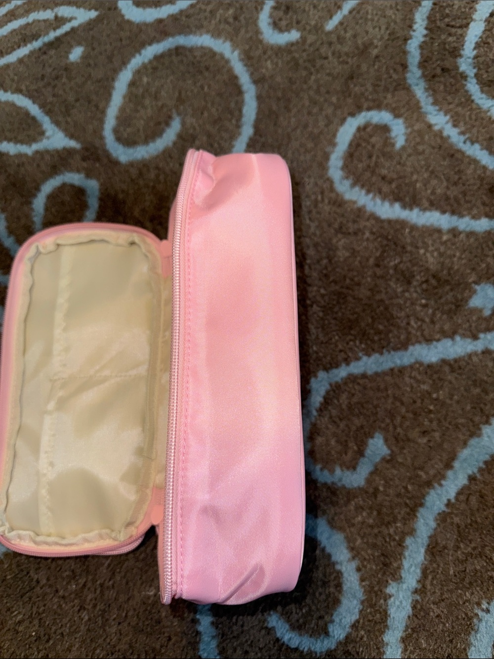 Pink Organizer Pouch with V Initial - Picture 6 of 10